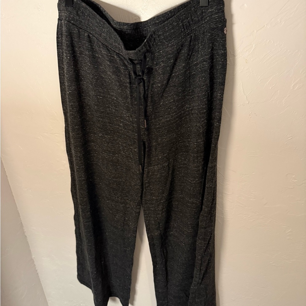 Wide Leg Drawstring Pants - Black
